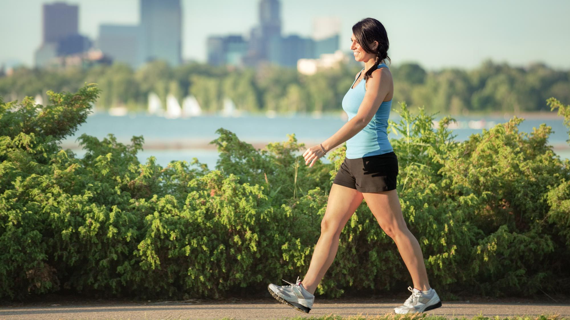 People walking outdoors as part of a lifestyle routine